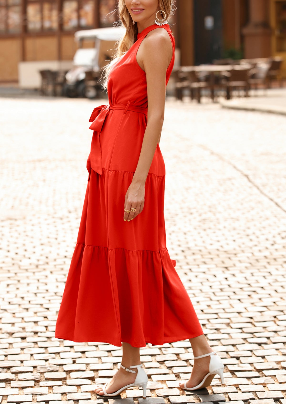 Sleeveless Halter Neck  Boho Dresses