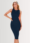 PRETTYGARDEN Women Bodycon Midi Dress Summer Spring Casual Vacation Sundress Fitted Sleeveless Tank Dresses