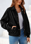 PRETTYGARDEN Women's Faux Leather Motorcycle Jacket Trendy Fall Spring Clothes Oversized Zip Up Winter Coat Outerwear
