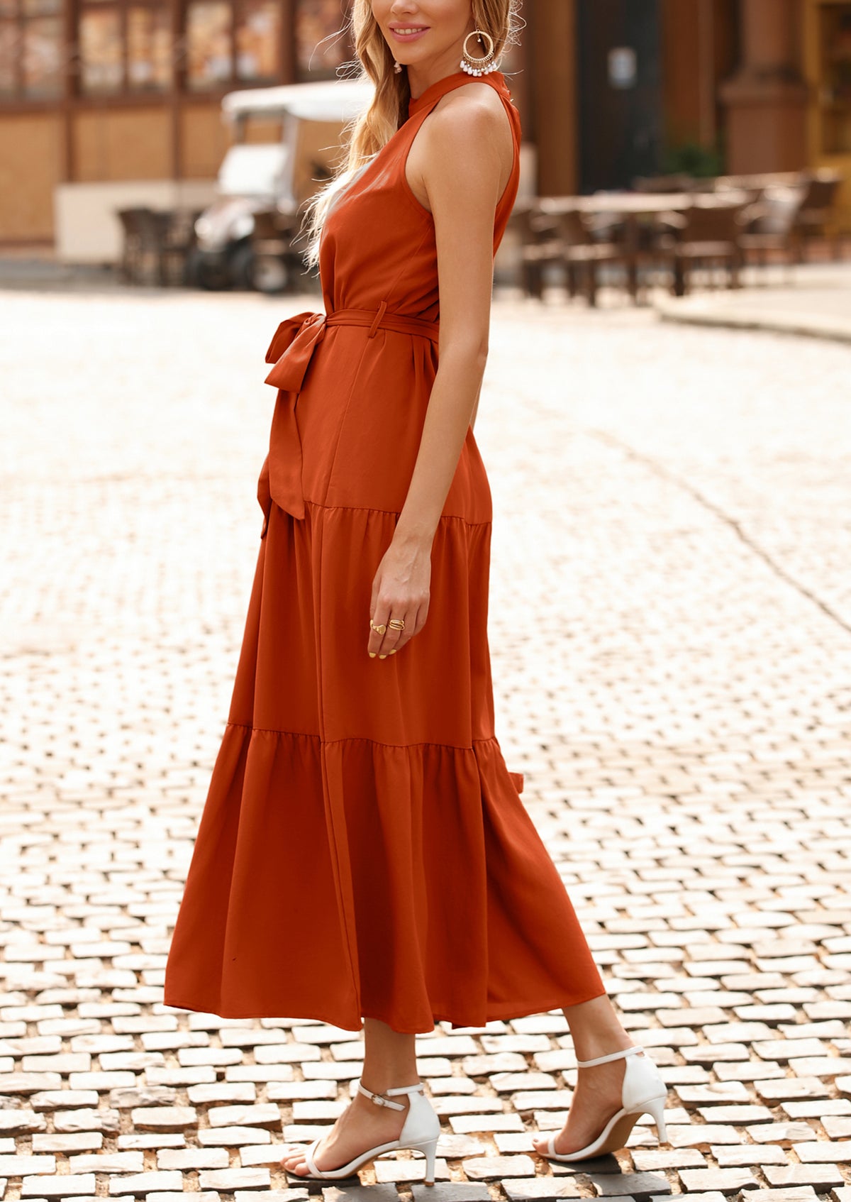 Sleeveless Halter Neck  Boho Dresses