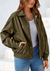 PRETTYGARDEN Women's Faux Leather Motorcycle Jacket Trendy Fall Spring Clothes Oversized Zip Up Winter Coat Outerwear