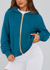 PRETTYGARDEN Hoodies For Women Sweatshirt Zip Up Hoodie Fall Fashion Trendy Long Sleeve Jackets Winter Clothing Outfits