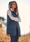 PRETTYGARDEN Womens Fall Reversible Vests Sleeveless Fleece Jacket Zip Up Hoodie Pockets Long Warm Winter Coat Outerwear