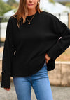 PRETTYGARDEN Women's Fall Oversized Sweaters Casual Crewneck Pullover Long Sleeve Fuzzy Chunky Knit Tops Blouse