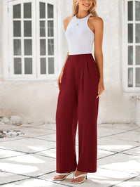 Wide Leg High Waisted Business Casual Work Pants