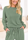 KIRUNDO Lounge Sets for Women Travel Airport Outfits Lightweight Tops Drawstring Pants Tracksuit Jogger Set Postpartum
