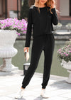 PRETTYGARDEN Lounge Outfit Long Sleeve Crewneck Pullover Tops High Waisted Pants Set Tracksuit