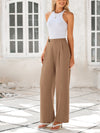 Wide Leg High Waisted Business Casual Work Pants
