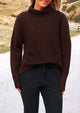 Long Sleeve Oversized Chunky Knitted Casual Turtleneck Sweaters