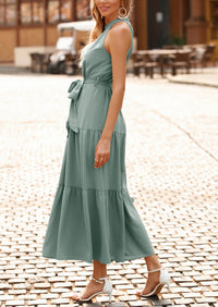 Sleeveless Halter Neck  Boho Dresses