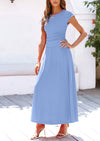 Casual Knit Short Sleeve Crop Top High Waist Skirt 2 Piece Sets