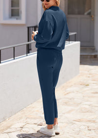 Long Sleeved Pullover Casual Sports Pants Two-Piece Set