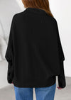 PRETTYGARDEN Womens Sweaters Fall Fashion Casual Loose Turtleneck Batwing Long Sleeve Knit Sweater Pullover Tops