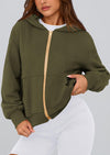 PRETTYGARDEN Hoodies For Women Sweatshirt Zip Up Hoodie Fall Fashion Trendy Long Sleeve Jackets Winter Clothing Outfits