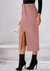 PRETTYGARDEN Corduroy Skirt Women Fall Fashion High Waisted Pencil Midi Skirts Business Casual Work Office Winter Outfit