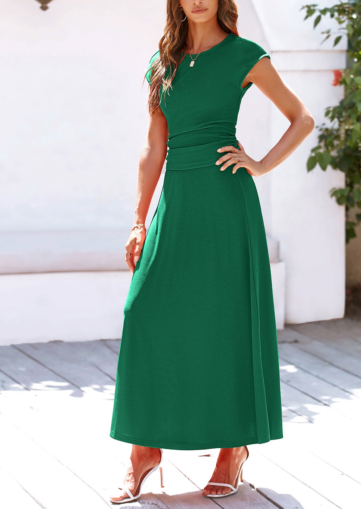 Casual Knit Short Sleeve Crop Top High Waist Skirt 2 Piece Sets