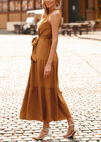 Sleeveless Halter Neck  Boho Dresses