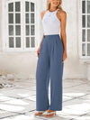 Wide Leg High Waisted Business Casual Work Pants