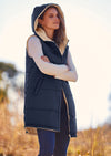 PRETTYGARDEN Womens Fall Reversible Vests Sleeveless Fleece Jacket Zip Up Hoodie Pockets Long Warm Winter Coat Outerwear