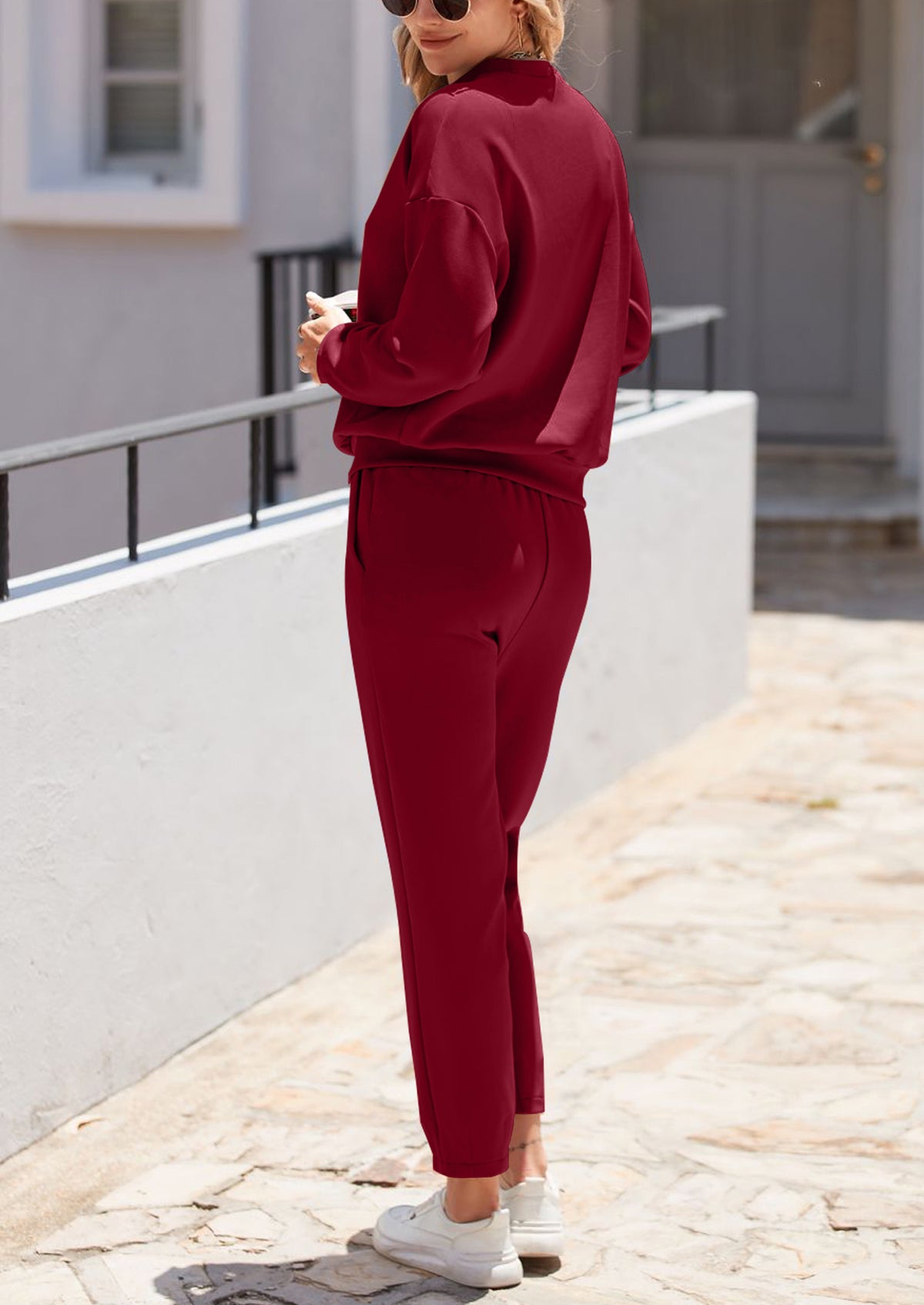 Long Sleeved Pullover Casual Sports Pants Two-Piece Set