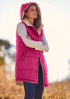 PRETTYGARDEN Womens Fall Reversible Vests Sleeveless Fleece Jacket Zip Up Hoodie Pockets Long Warm Winter Coat Outerwear