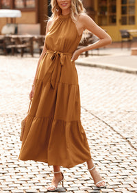 Sleeveless Halter Neck  Boho Dresses