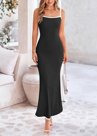Bodycon Spaghetti Strap Wear Sleeveless Beach Maxi Dresses