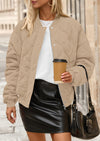 PRETTYGARDEN Women's Quilted Bomber Jacket Fall Fashion Lightweight Cropped Zip up Outerwear Winter Puffer Coats Pockets