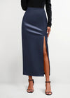 PRETTYGARDEN Womens Faux Leather Skirt Fall Bodycon High Waisted Slit Dressy Casual Winter Maxi Long Pencil Skirts