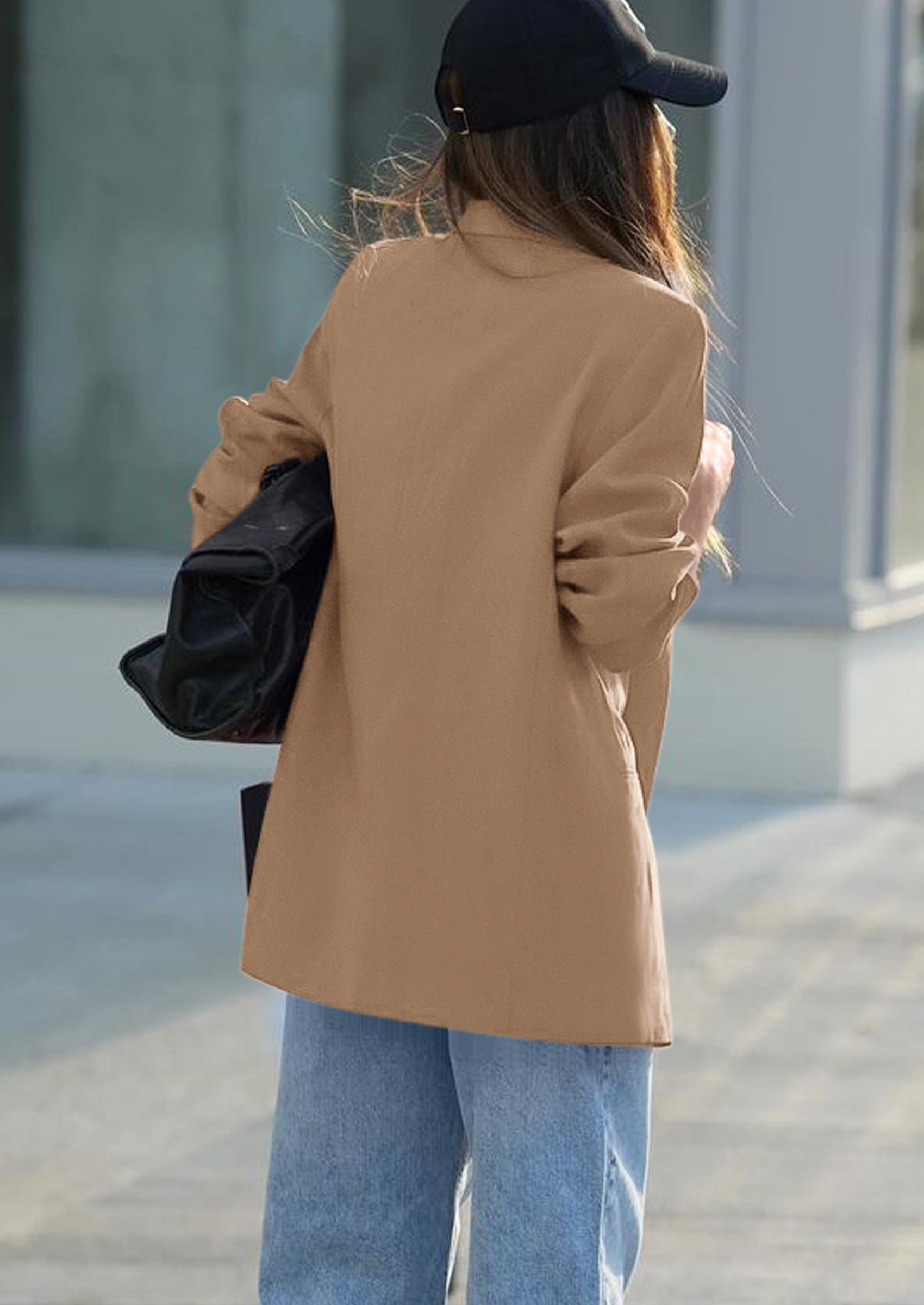 PRETTYGARDEN Fall Blazers for Women Business Casual Long Sleeve Lapel Pockets Dressy Suit Jackets Work Office Clothes