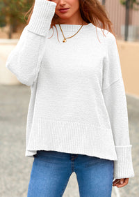 PRETTYGARDEN Women's Fall Oversized Sweaters Casual Crewneck Pullover Long Sleeve Fuzzy Chunky Knit Tops Blouse