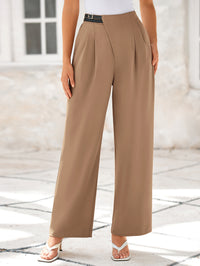 Wide Leg High Waisted Business Casual Work Pants