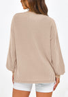 PRETTYGARDEN Women's Long Sleeve Tee Shirts Spring Fall Trendy Clothes Casual Loose Crewneck Ribbed Blouse Tunic Tops