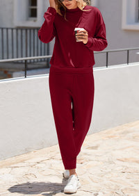 Long Sleeved Pullover Casual Sports Pants Two-Piece Set