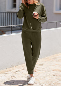Long Sleeved Pullover Casual Sports Pants Two-Piece Set