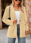 PRETTYGARDEN Women's Winter Corduroy Blazers Jackets Dressy Casual Ribbed Long Sleeve Lapel Fashion Work Business Outerwear
