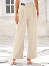 Wide Leg High Waisted Business Casual Work Pants