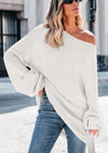 PRETTYGARDEN Women's Fall Oversized Sweaters Long Sleeve V Neck Dressy Casual Chunky Knit Loose Pullover Tops Winter Clothing