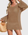 PRETTYGARDEN Women's Hoodie Crochet Beach Vacation Dress