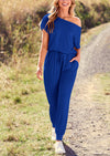 PRETTYGARDEN Dressy Off Shoulder Romper Spring Vacation Travel Lounge Outfits Clothes