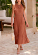 Casual V Neck Swiss Dot Ruffle Sleeveless A Line Beach Sun Dresses