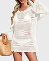 PRETTYGARDEN Women's Hoodie Crochet Beach Vacation Dress