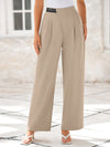 Wide Leg High Waisted Business Casual Work Pants