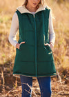 PRETTYGARDEN Womens Fall Reversible Vests Sleeveless Fleece Jacket Zip Up Hoodie Pockets Long Warm Winter Coat Outerwear