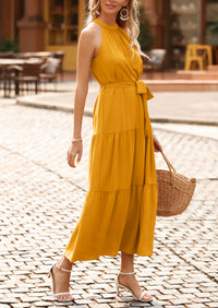 Sleeveless Halter Neck  Boho Dresses