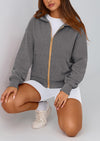 PRETTYGARDEN Hoodies For Women Sweatshirt Zip Up Hoodie Fall Fashion Trendy Long Sleeve Jackets Winter Clothing Outfits