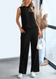 Casual Loose Tank Top Wide Leg Pants 2 Piece Lounge Set