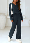 PRETTYGARDEN Lounge Sets for Women Two Piece Sweaters Pajama Set Fall Fashion Loungewear Outfits Matching Winter Clothes