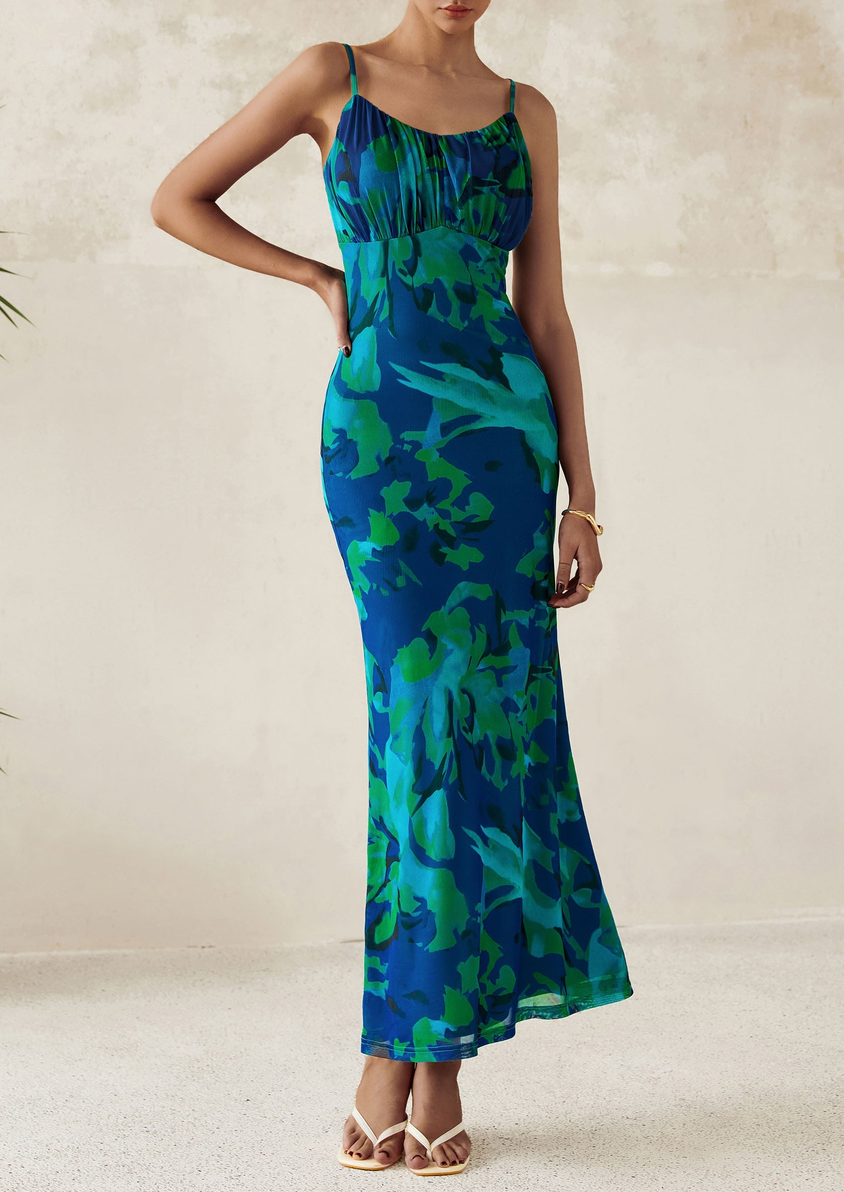 women's holiday dresses 2025 Elegant Print Halter Long Dress Women Sleeveless Backless Pleated A-line Holiday Dresses 2025 Summer Lady Slim Floral Beach Robe