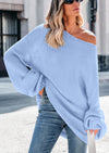 PRETTYGARDEN Women's Fall Oversized Sweaters Long Sleeve V Neck Dressy Casual Chunky Knit Loose Pullover Tops Winter Clothing